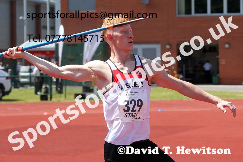 Mens under-20s javelin, 2021 Northern Senior and Under-20s Champs., Leigh. Photo: David T. Hewitson/Sports for All Pics